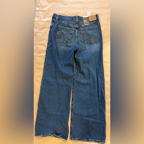 Levi's Women's RIBCAGE WIDE LEG WOMEN'S JEANS 31 x 32 Polar Permiter - Dark Wash - Picture 7 of 7